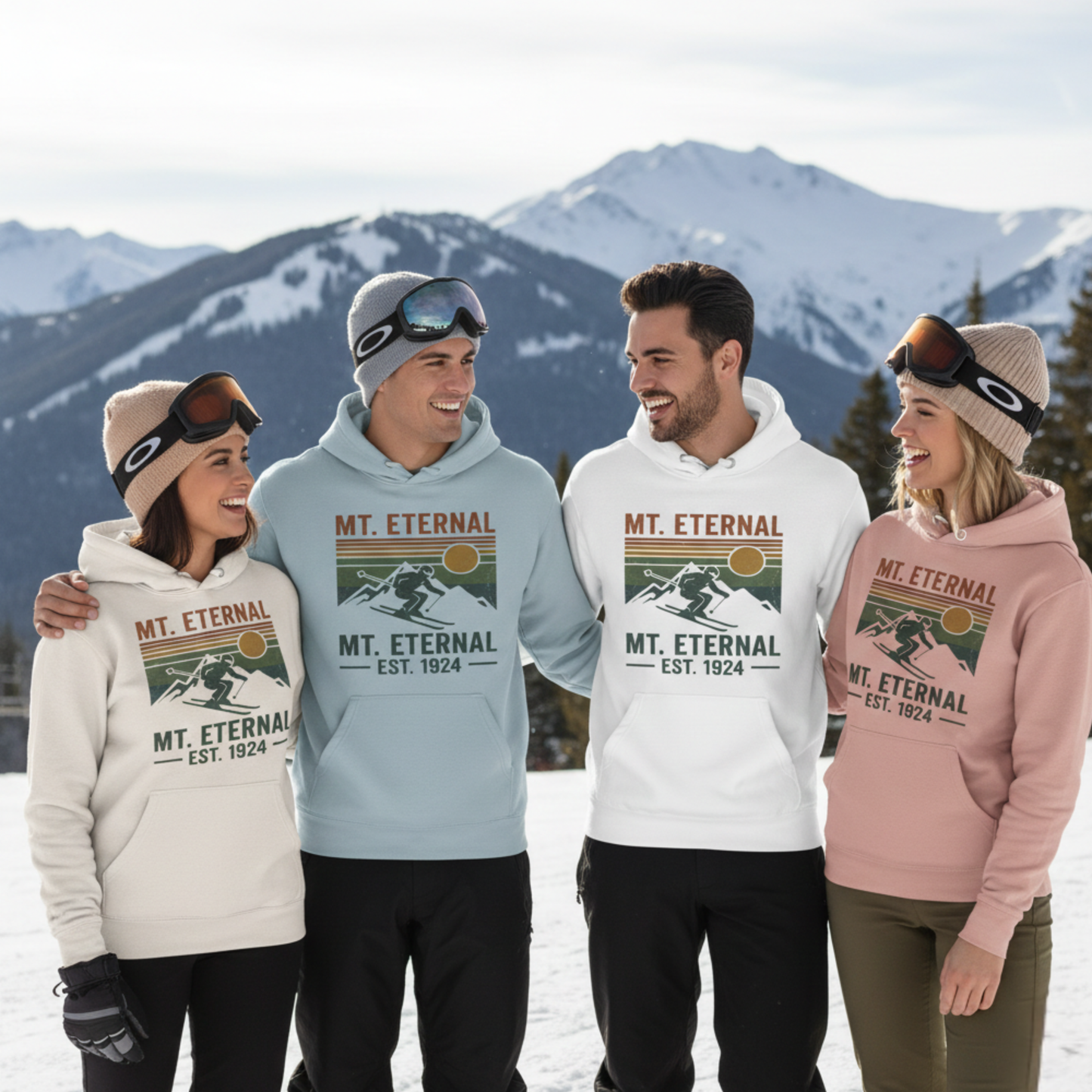 MT. Eternal Est. 1924 Retro Ski Unisex Hoodie