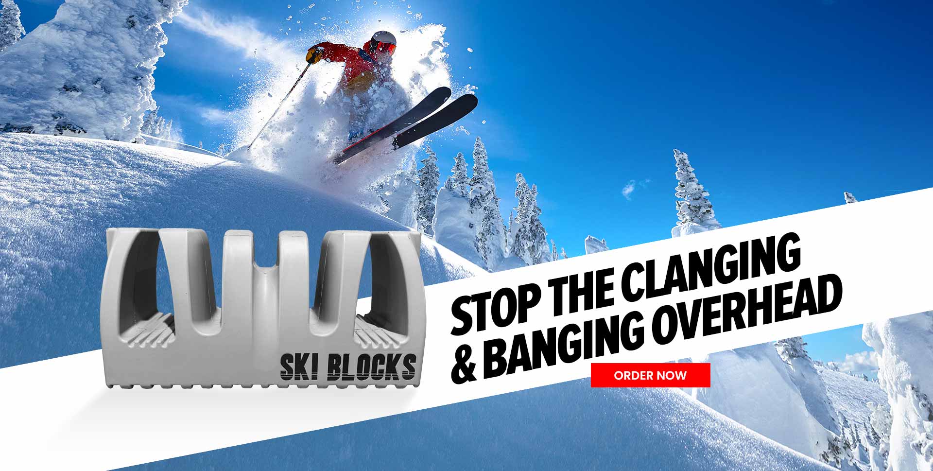 SKI BLOCKS Banner Gray