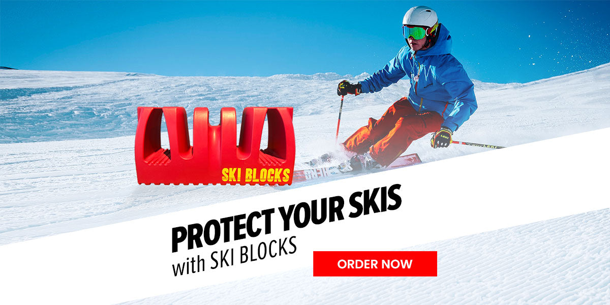SKI BLOCKS Banner Red