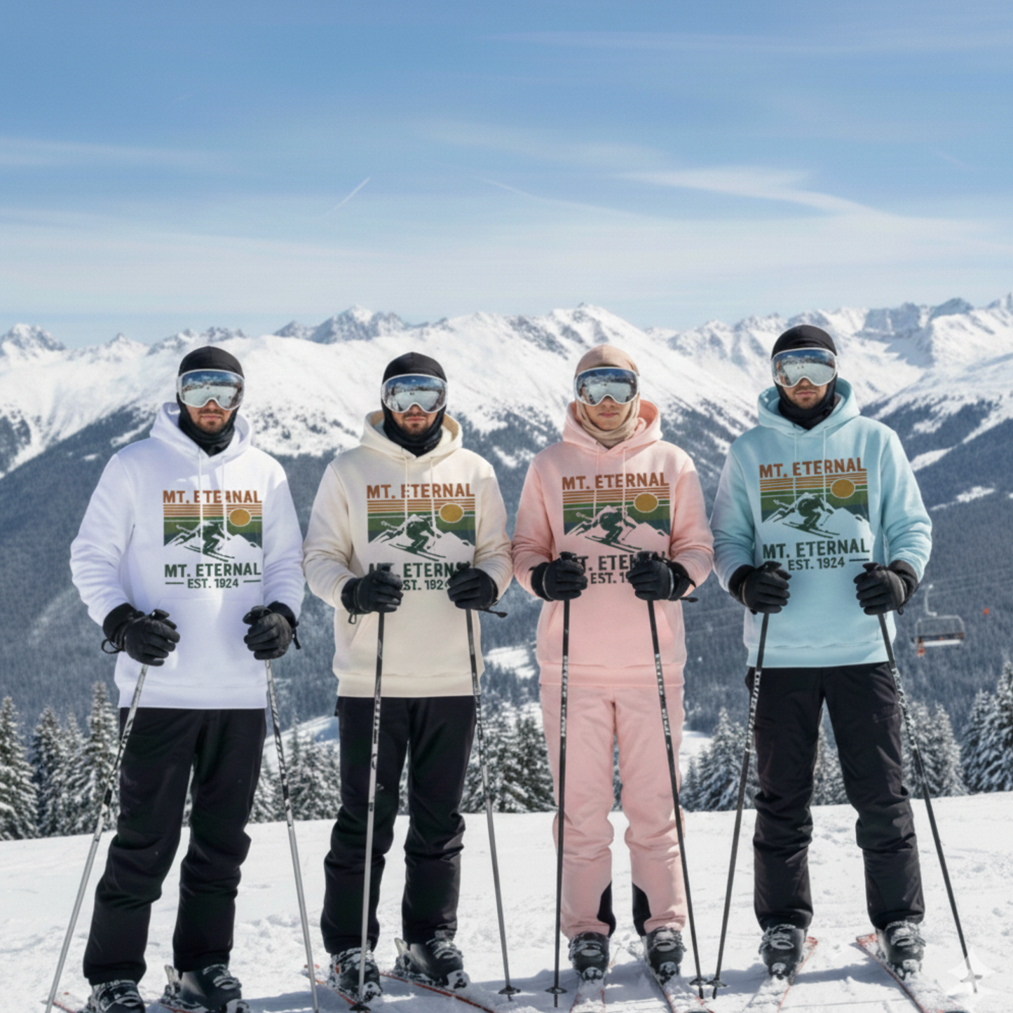 MT. Eternal Est. 1924 Retro Ski Unisex Hoodie