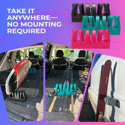 Magnetic SKI BLOCK on a vehicle